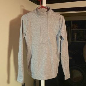 Kyodan Outdoor Long Sleeve Half Zip Gray Sweater Top